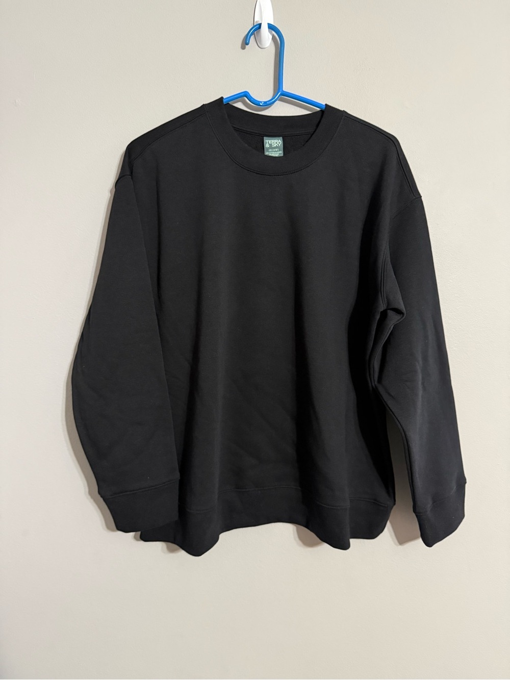 Terra & Sky Women’s Black Crewneck Sweatshirt 0X (14w)